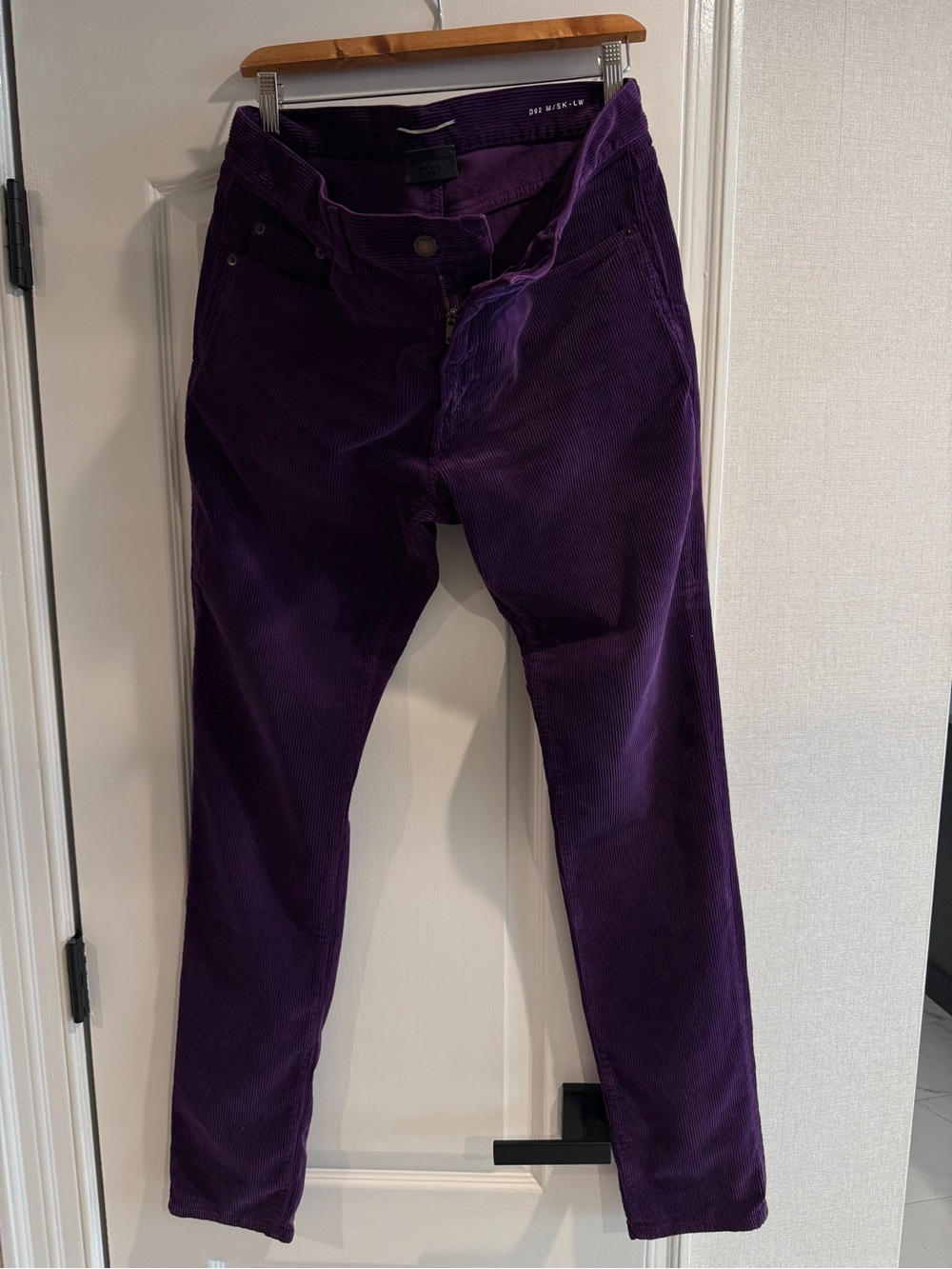 Men's Saint Laurent Purple Corduroy 5 Pocket Pant